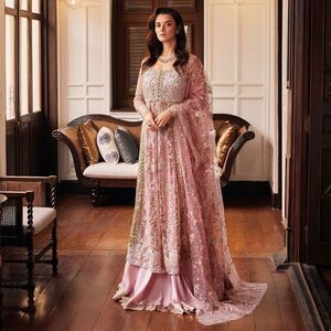 MUSHQ LUSTER PAKISTANI AUTHENTIC LUXURY DESIGNER COUTURE WEDDING FORMAL DRESS